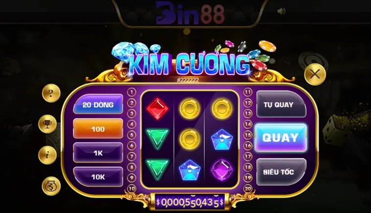 Game Nhanh Kim Cương Tại Bin88 Sân Chơi Quay Hũ Đẳng Cấp Với Thưởng Khủng