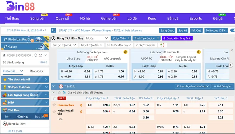 Thể Thao Saba Sports Tại Bin88 Trải Nghiệm Đỉnh Cao Nhận Thưởng Tiền Tỷ Mỗi Ngày