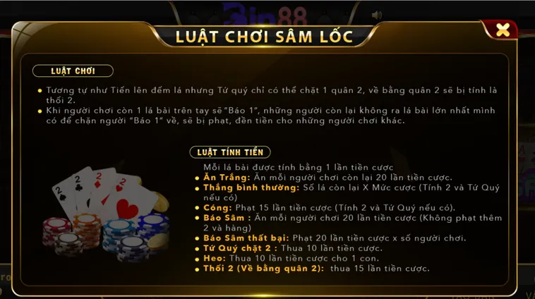 Sâm Lốc Tại Bin88 Trải Nghiệm Đỉnh Cao Với Phần Thưởng Lớn Hàng Ngày Cho Bạn