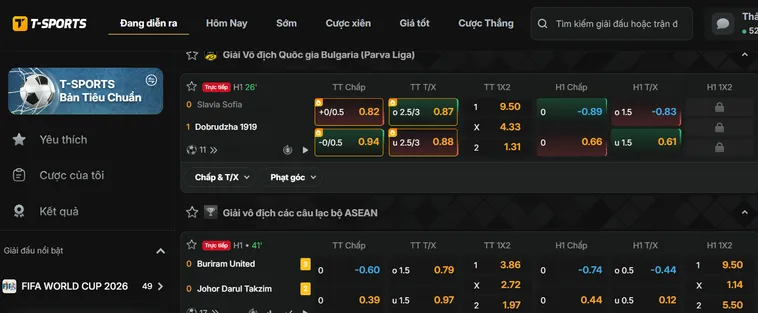 Thể Thao T-Sports Tại Bin88 Trải Nghiệm Đỉnh Cao Nhận Thưởng Tiền Tỷ Mỗi Ngày